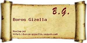Boros Gizella névjegykártya