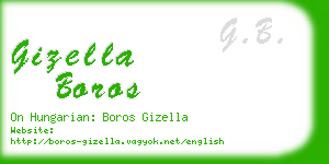 gizella boros business card